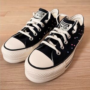 BRAND NEW Converse Black Chuck Taylor All Star Lift Platform Mini Studs